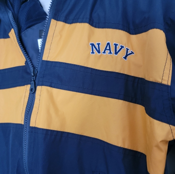 UNITED STATES NAVAL ACADEMY NAVY EMBROIDERED RAIN SPRING JACKET SIZE SMALL - Picture 10 of 11